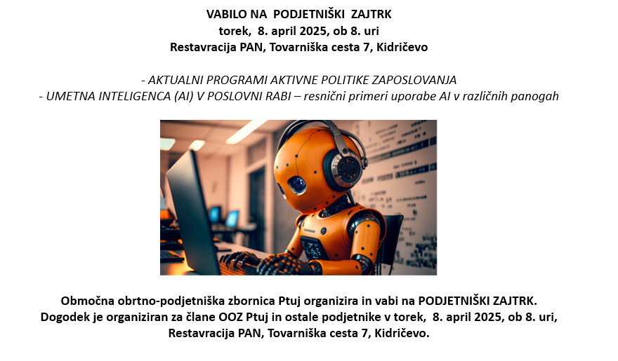Vabilo na podjetniški dogodek